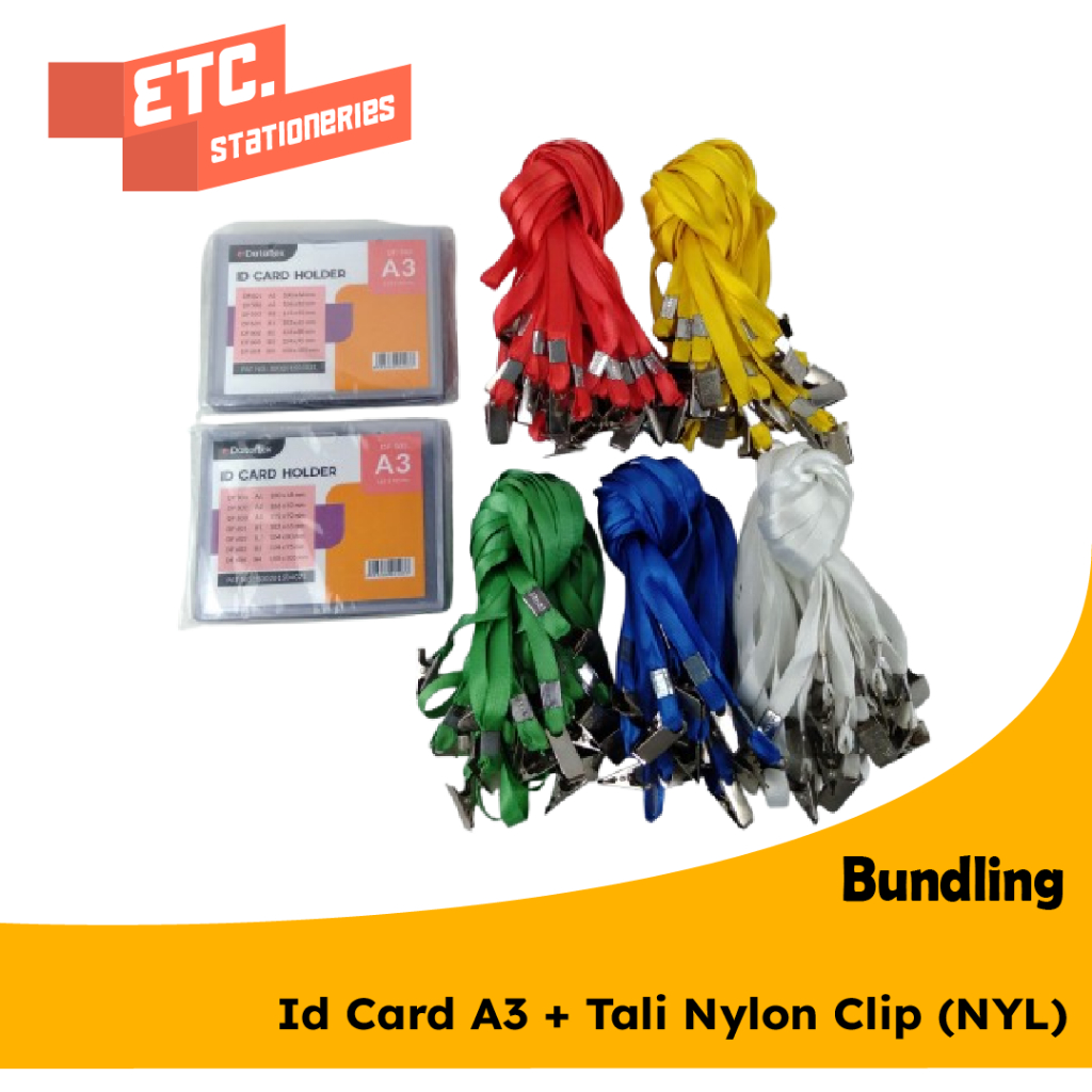 

Paket Bundling Id Card A3 + Tali Nylon Clip (NYL)