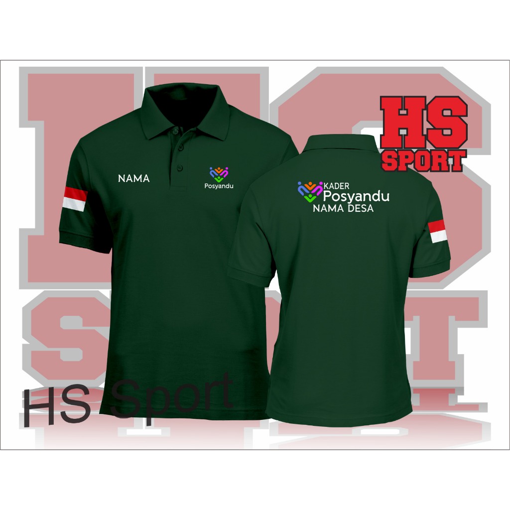 BAJU KERAH KADER POSYANDU BAJU POLO KADER POSYANDU FREE NAMA POSYANDU TERBARU