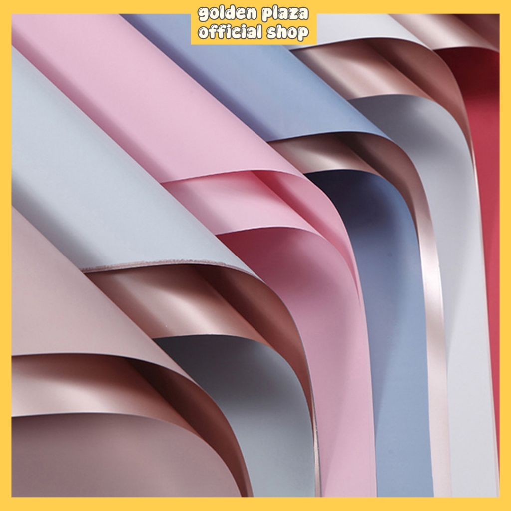 

(1 PACK ISI 20 LEMBAR) Flower Wrapping Paper Rosegold Kertas Bunga Buket Rosegold Cellophane Florist KB19