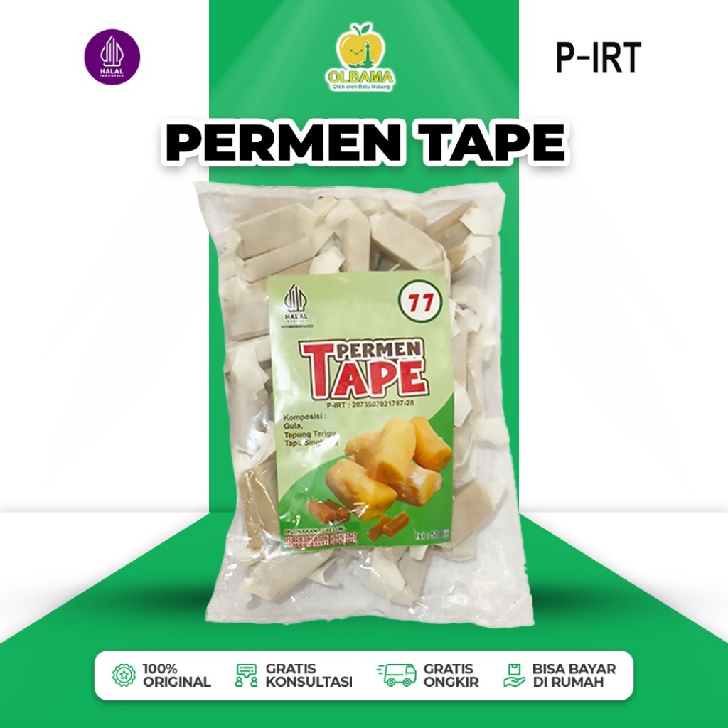 

Permen Tape Jadul Oleh Oleh Khas Batu Malang | Asli Gula Murni Original Premium Tanpa Pengawet