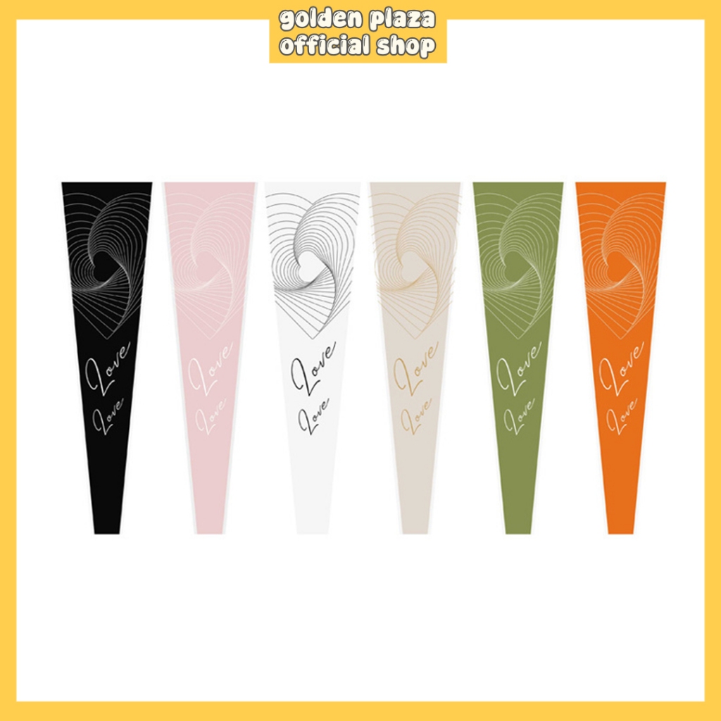 

(50 LEMBAR) Flower Wrapping Plastik Wrapping Bunga Buket Motif love love Single Wrapping SF09