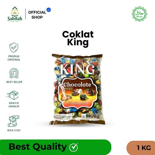

King Chocolate 1 Kg | Cokelat Almond Premium | Crunchy & Lezat!