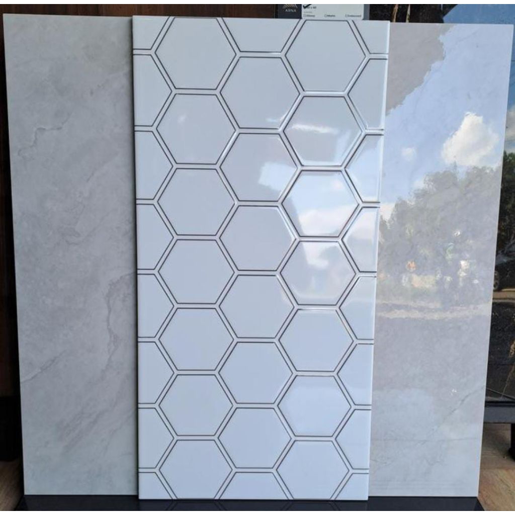 keramik dinding hexagonal mulia 30x60 IMPERIAL BIANCO - 2