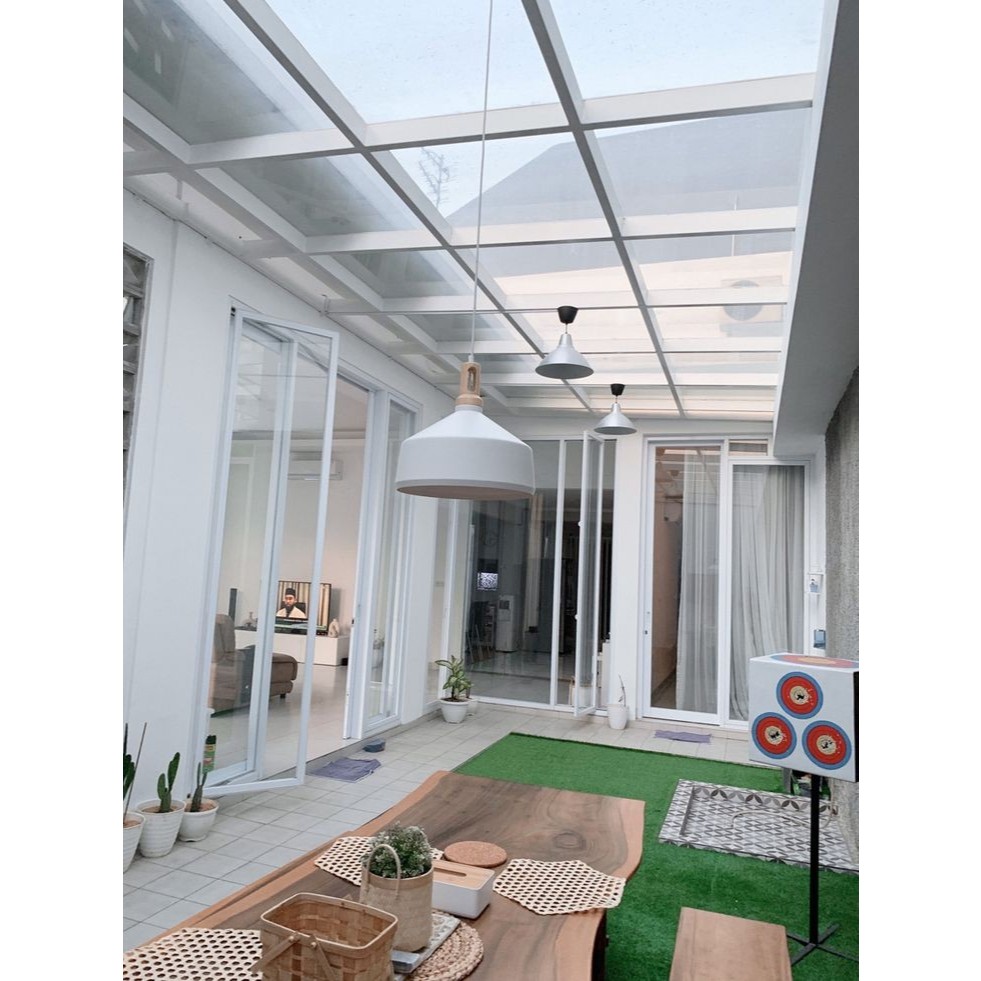 Kanopi solarflat clear 3mm / kanopi transparan atap belakang rumah