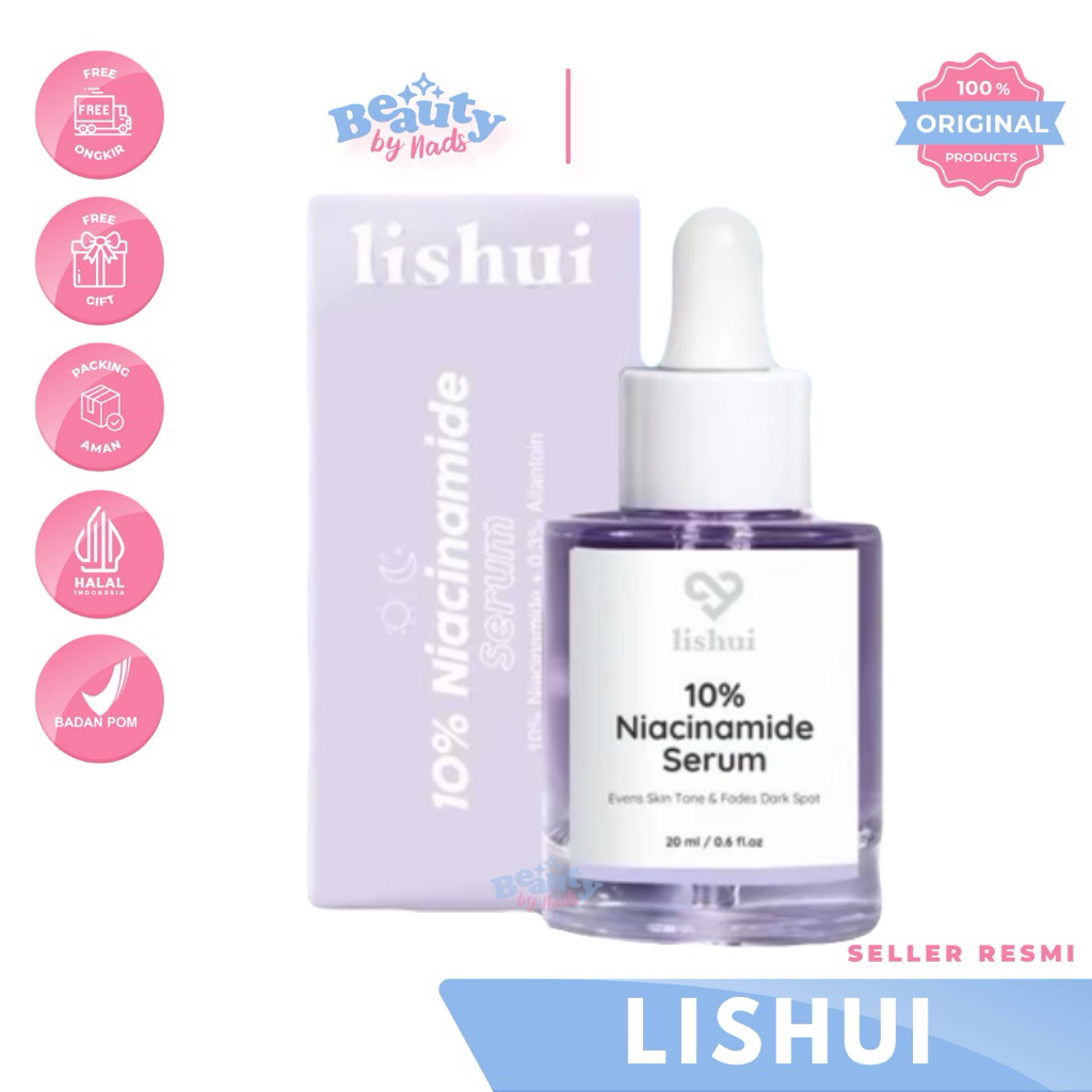 BEAUTYBY.NADS | LISHUI SERUM 10% NIACINAMIDE SERUM WAJAH PENCERAH BEKAS JERAWAT MELA SERUM BY LISHUI