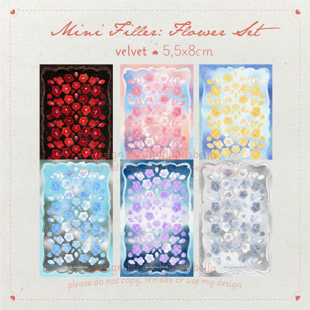 

Stiker Ekstra Kecil : Mini Filler Flower Bunga by Dailylouisbella