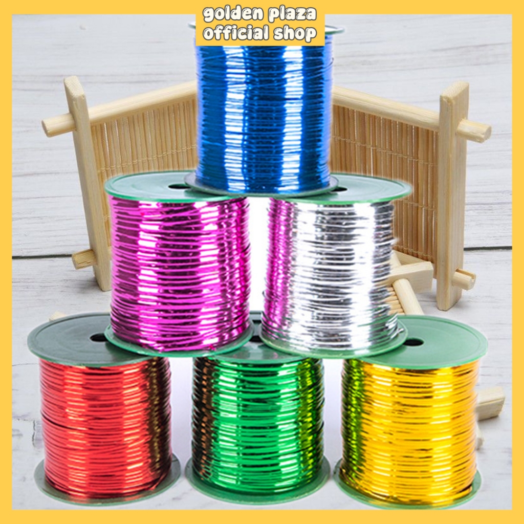 

Flower Wire Roll Metallic Pita Kawat Bunga Pita Plastik Balon Roll KB1008