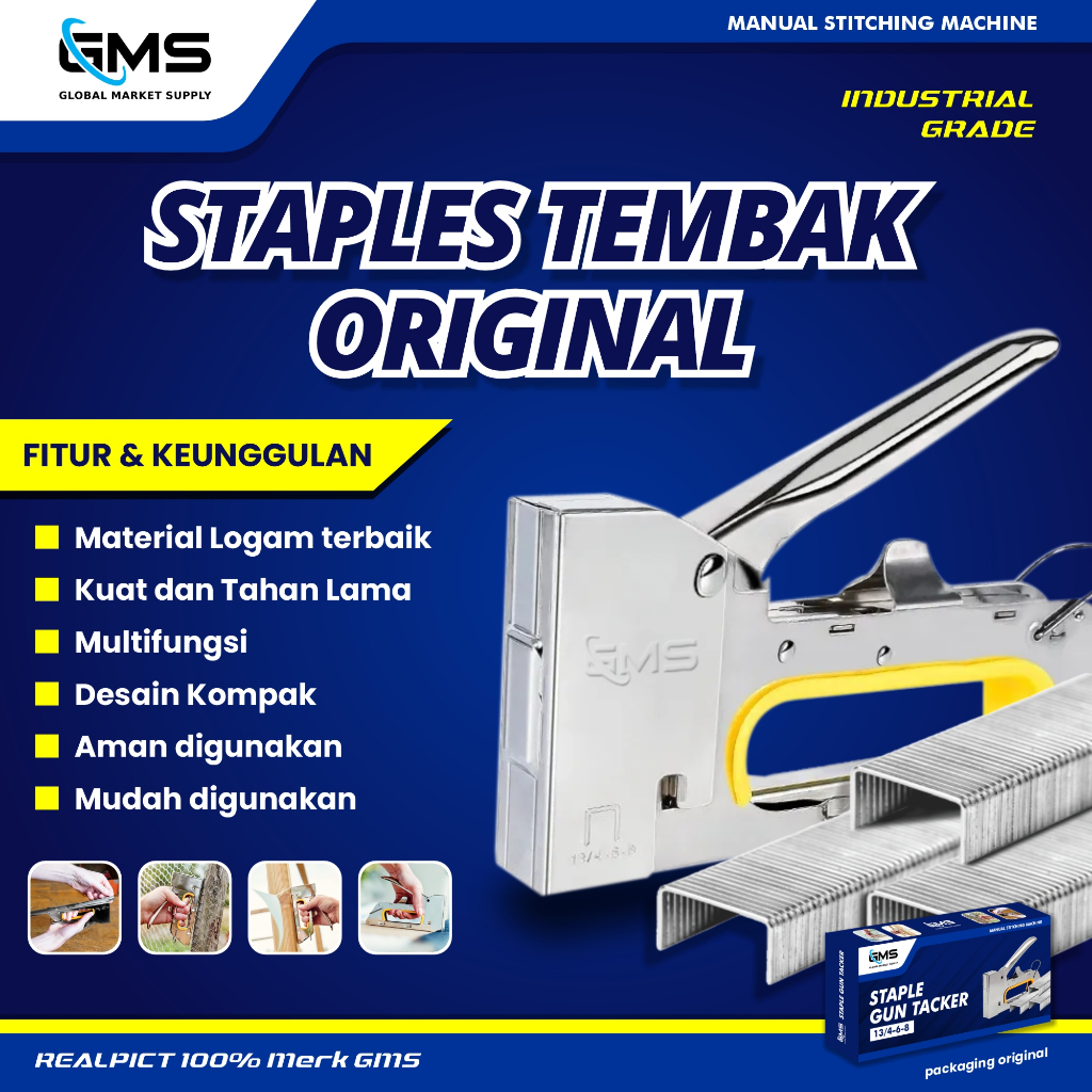 

Stapler / Staples / Steples Tembak Staple Gun Tacker Jok Motor Stepler Tembak Bagus Original