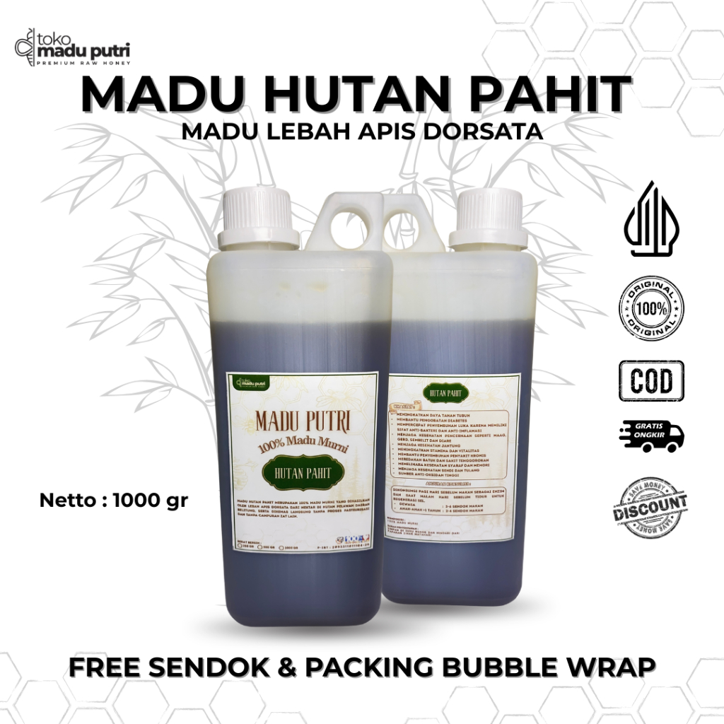 

Madu Putri Madu Pahit Hutan Pelawan 1Kg – Madu Alami untuk Gula Darah & Imunitas
