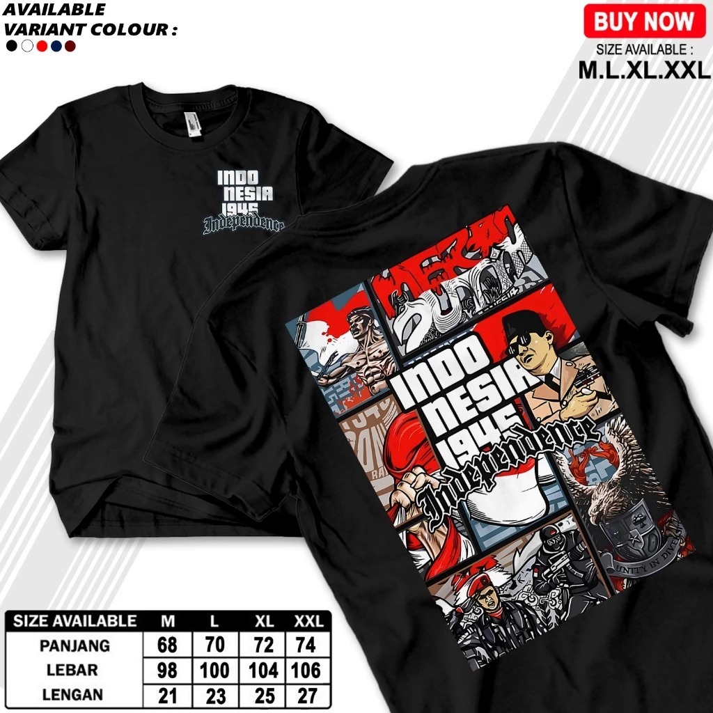 KAOS Kemerdekaan 17 AGUSTUS Indonesia  KAOS DISTRO Kemerdekaan 17 AGUSTUS Indonesia PRIA WANITA