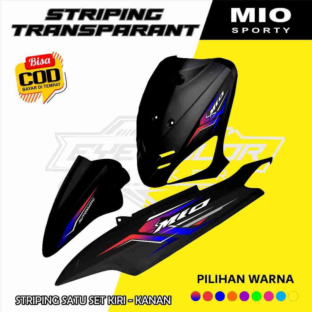 Striping Variasi 004 TRANSPARAN UV MIO SPORTY Lis STRIPING MIO SPORTY