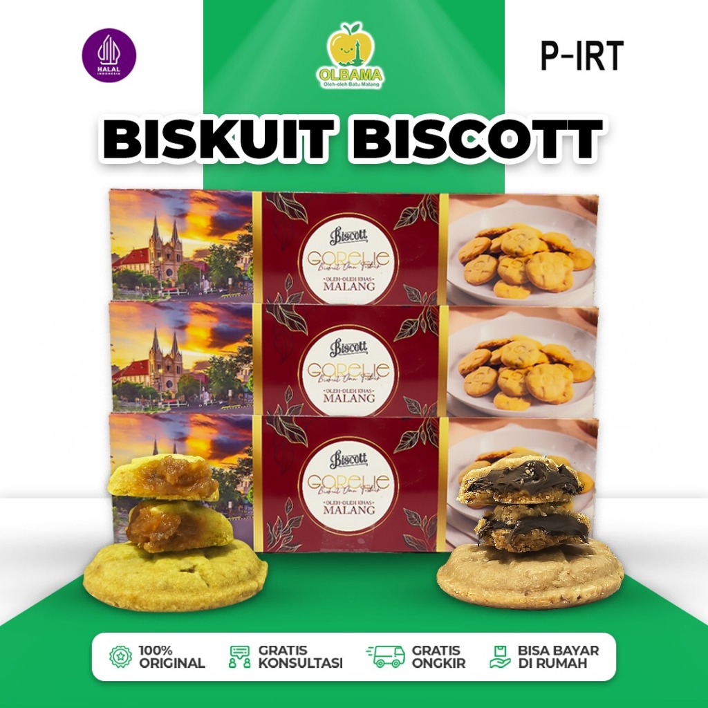 

Biskuit Kering Premium Biscott Garelie Aneka Rasa isi 8 pcs Camilan Manis Oleh Oleh Khas Batu Malang