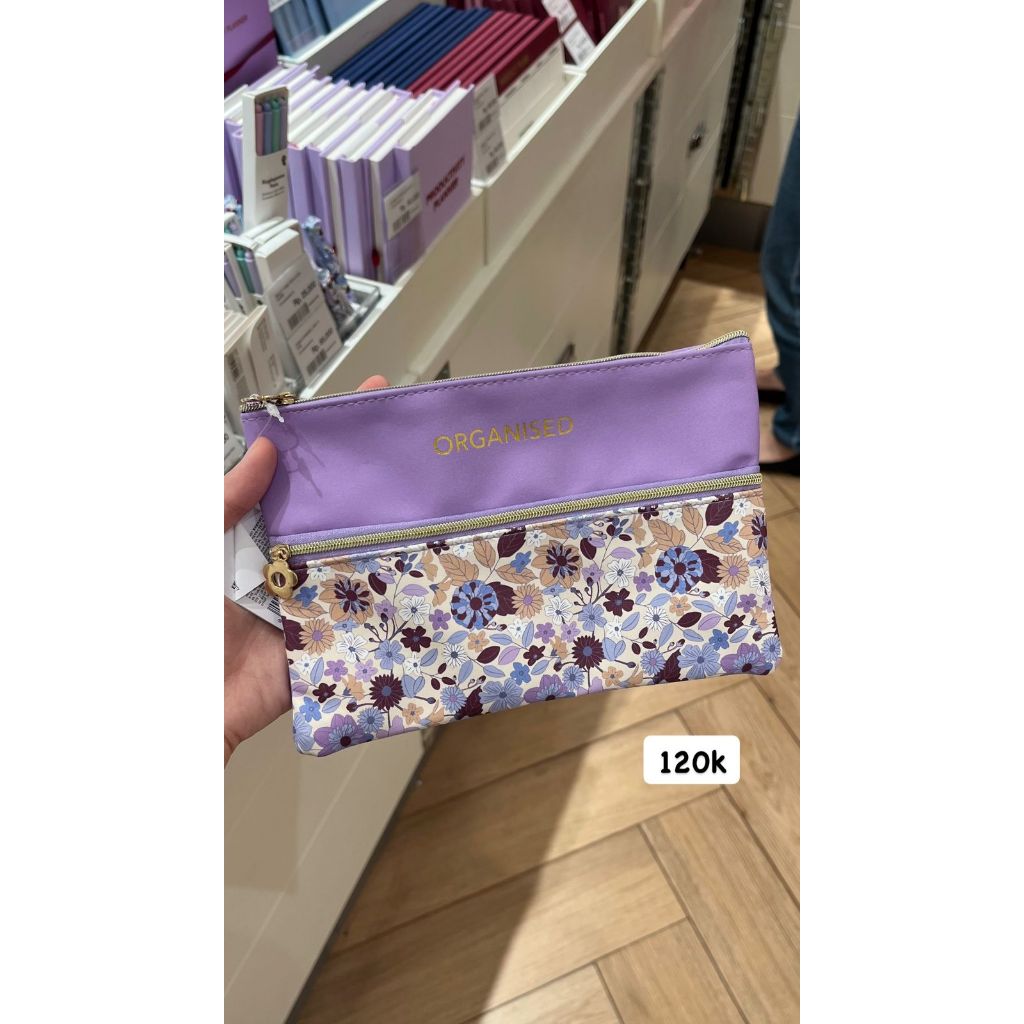 

Jastip Flying Tiger By Lutido | Pencil Case/ Pouch with Floral Printed Purple