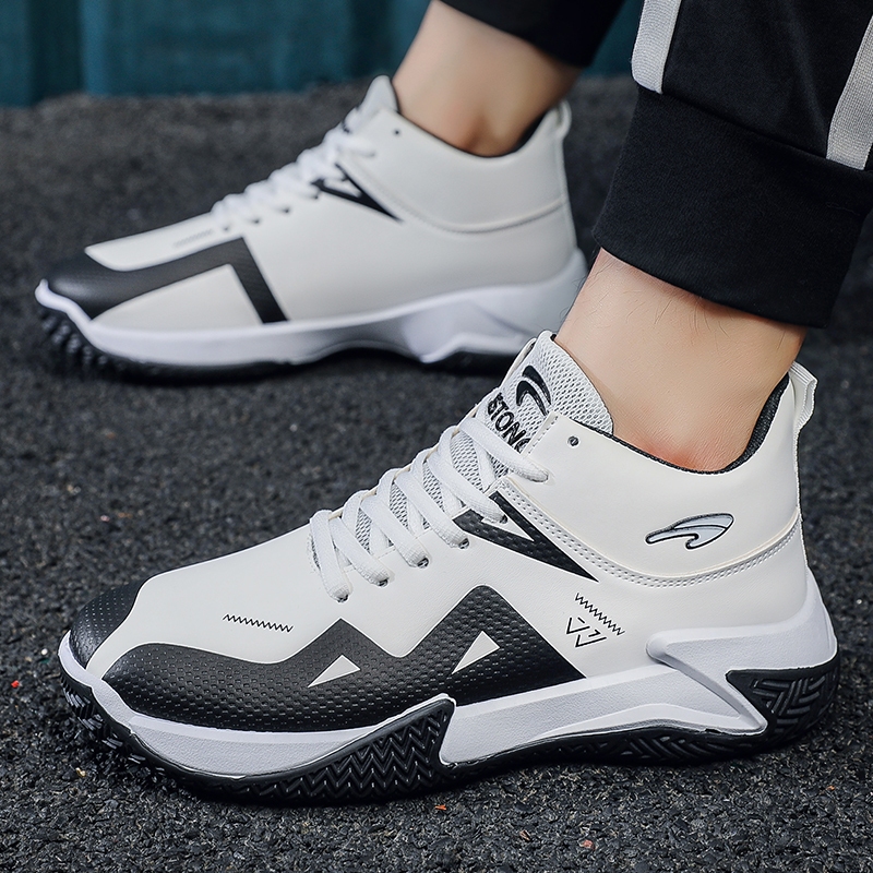 CUCI GUDANG Highland Sepatu Basket Pria Putih Sepatu Sneakers Cowok Sepatu Olahraga Bally Outdoor