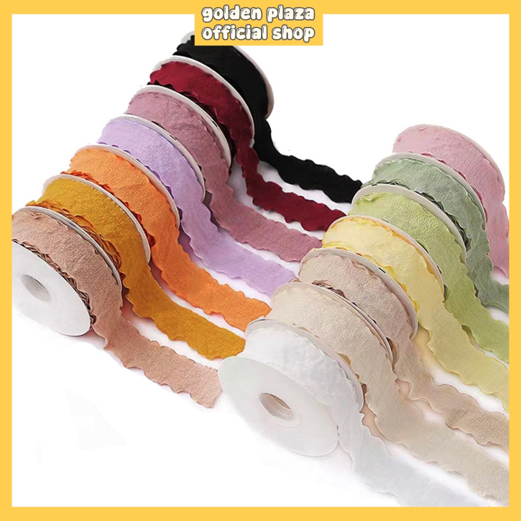 

(ROLL) Korean Ribbon Pita Motif Wrinkled Pita Buket Bunga Pita Kado Buket PT14