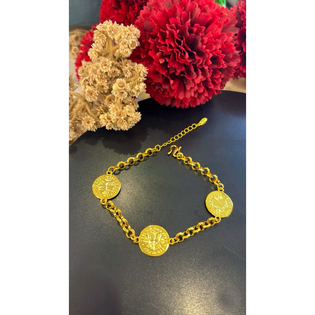 Ayrahaccesories gelang rantai koin