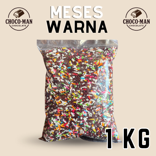 

Chocoman - Meses Coklat Warna warni 1kg - Cokelat Meses polos - Cokelat enak langsung dimakan - bisa untuk topping roti dan martabak