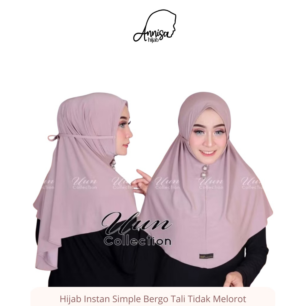 Hijab Simpel Jersey Tali Bergo Uun M Tali