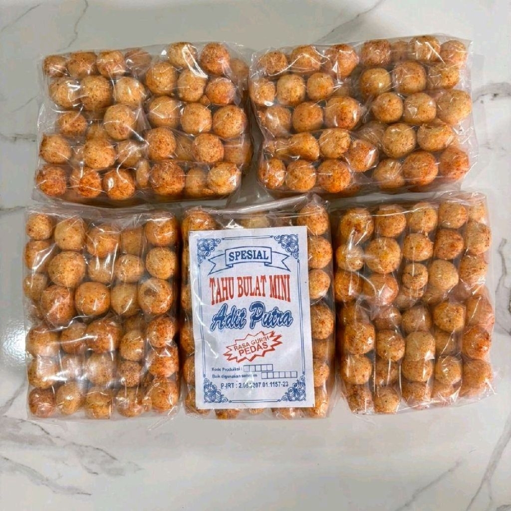 

Tahu bulat mini isi 10pcs kecil | Pedas | Gurih | Cemilan | Jajanan | Snack murah organik original basreng rasa pedas krupuk Camilan Asin