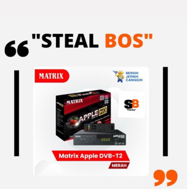 MATRIX set top box matrix merah apple merah set top box tv digital DVBT2 HD stb matrix merah apple