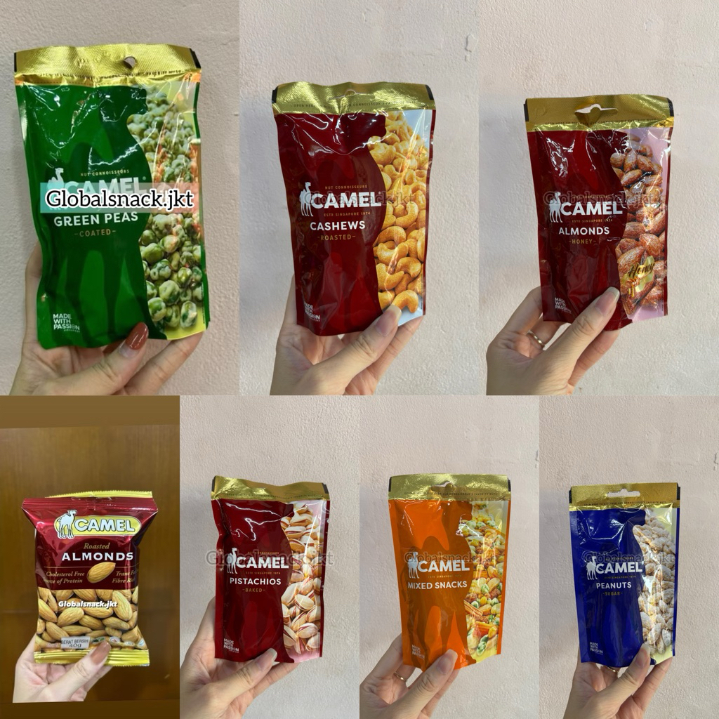 

CAMEL NUTS KACANG COATED GREEN PEAS / MIXED SNACKS / ROASTED SALTED CASHEWS / ROASTED ALMONDS / HONEY ALMONDS
