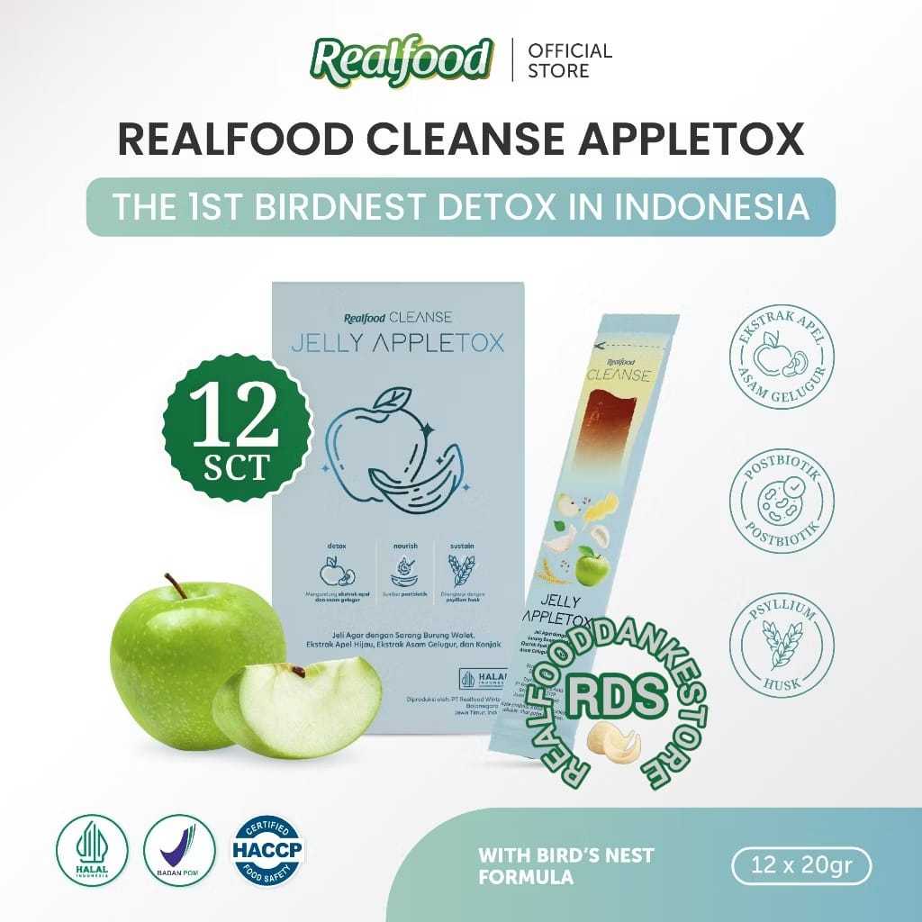 

Realfood Cleanse Jelly Appletox Fatblocker 12 Sct ( Cemilan Sehat Formulasi Buah Dan Sarang Burung Walet Untuk Diet Dan Detox ) RDS