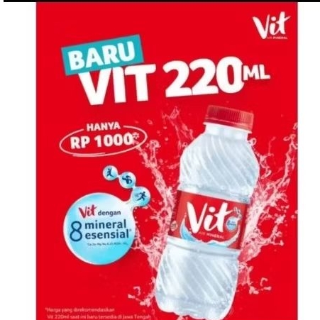 

AIR MINERAL VIT BOTOL 220ML 1 DUS ISI 24