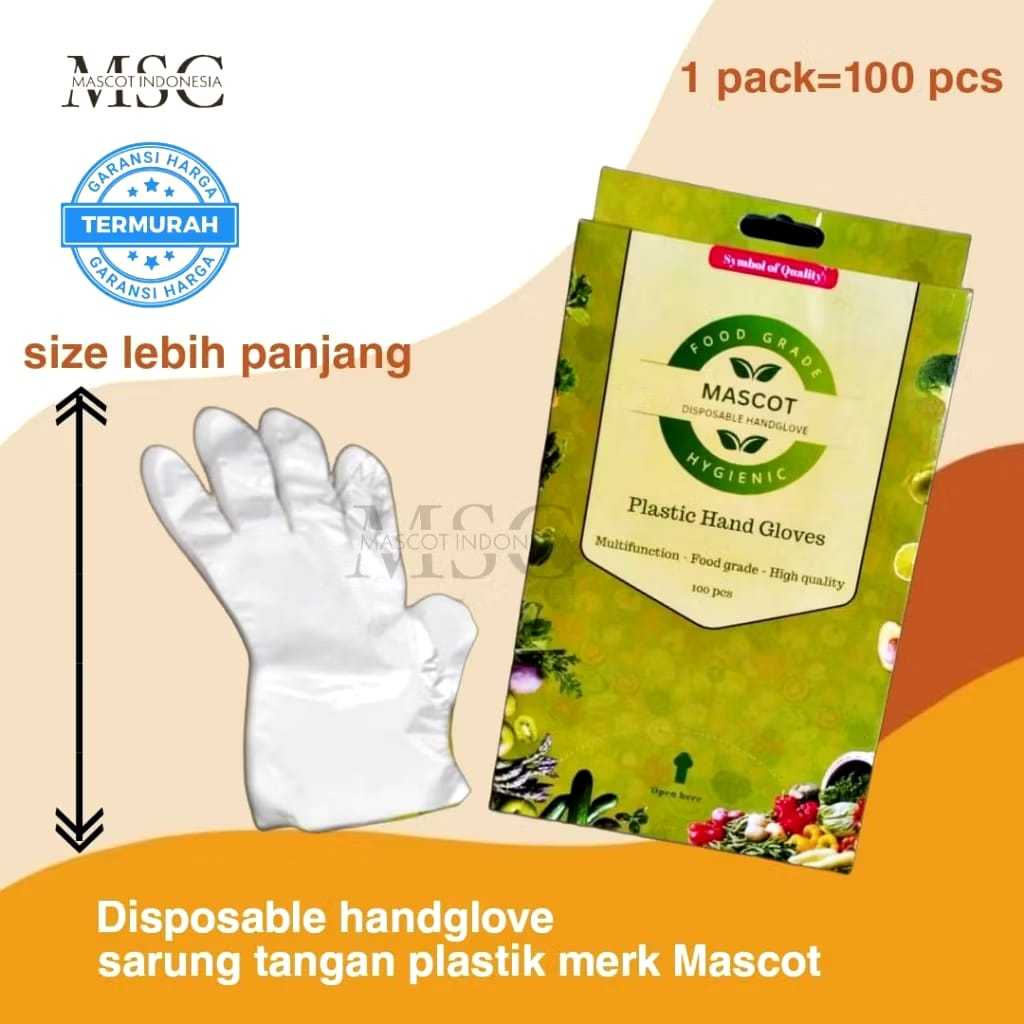 Sarung Tangan Plastik Merk Mascot | Disposable Hand Glove Mascot