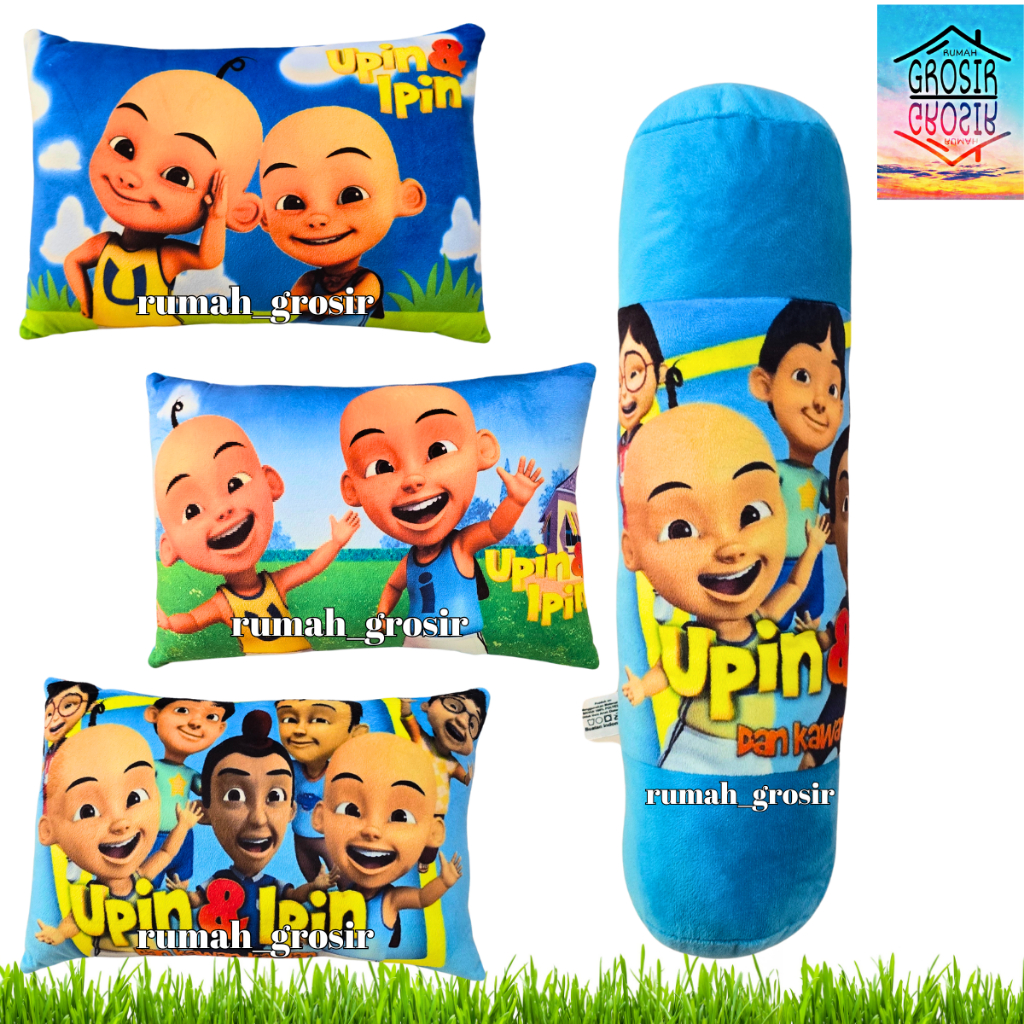 ALIFAJRI90 - BANTAL BONEKA IPIN UPIN / GULING BONEKA IPIN UPIN - MAINAN ANAK EDUKATIF