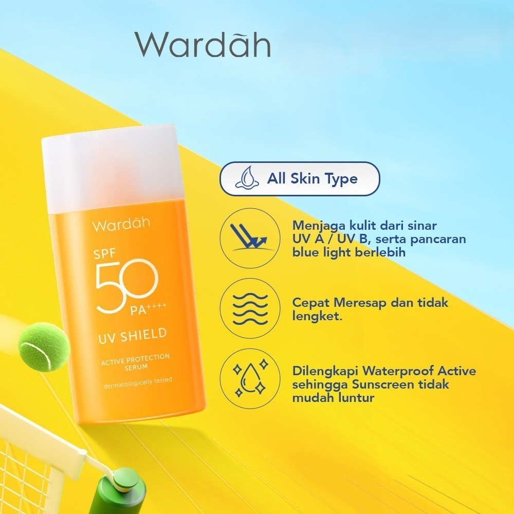 GC KOSMETIK  Wardah UV Shield Active Protection Serum Sunblock Sunscreen SPF 50 PA/Wardah SUNBLOCK