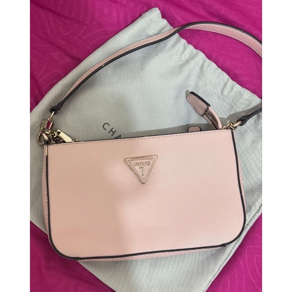 Tas Wanita Guess Original Baby Pink - Preloved Mini Bag Elegant