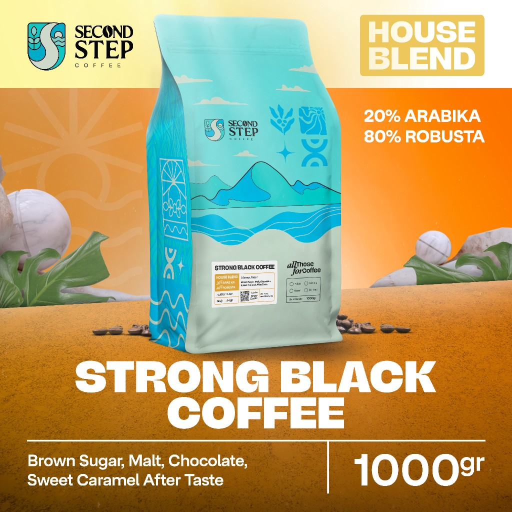 

Biji Kopi Bubuk Espresso Blend Strong Black Coffee Beans Kopdar 1Kg
