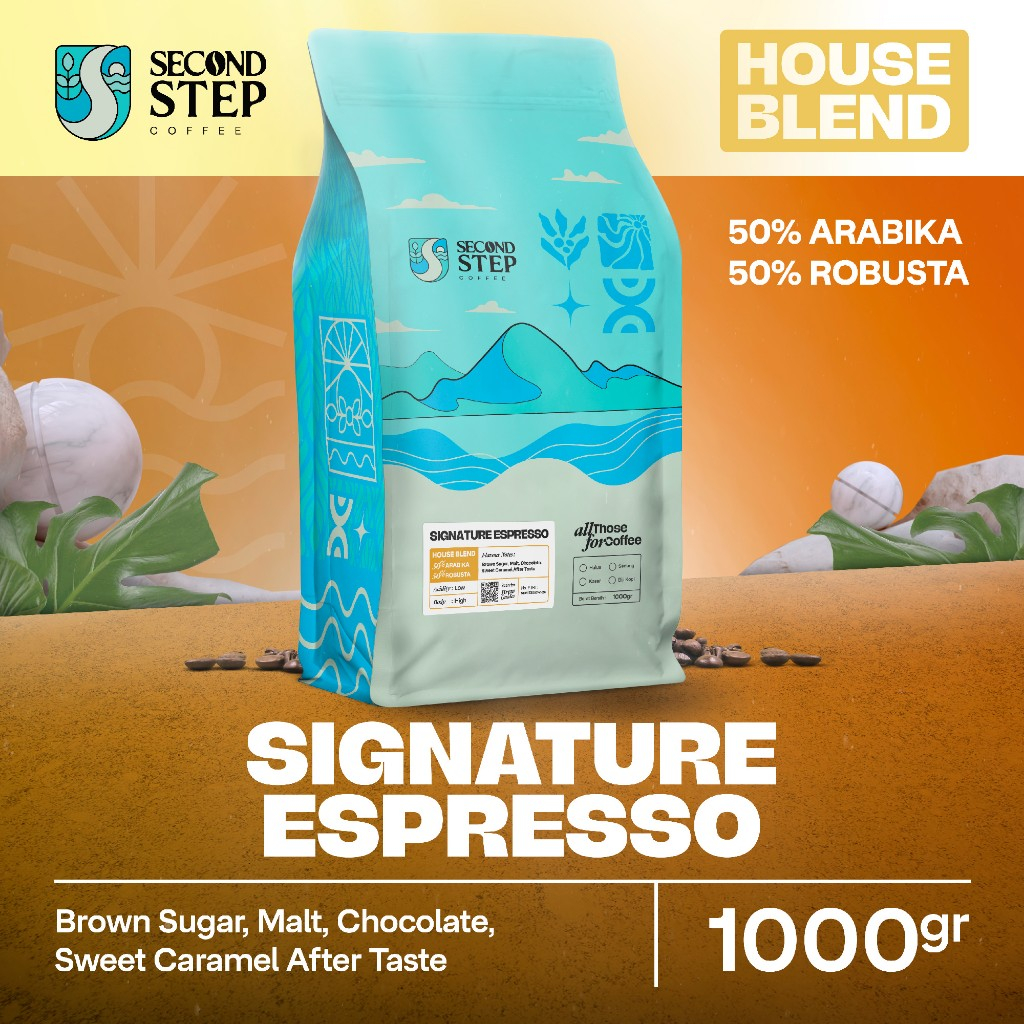 

Kopi Espresso Blend Signature Coffee Roast Beans 1Kg Coffe Biji Bubuk