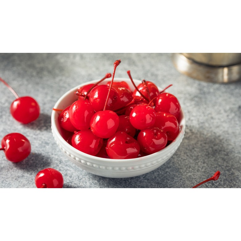 

Cherry Tangkai Merah Maraschino 100gr / Ceri Tangkai Merah