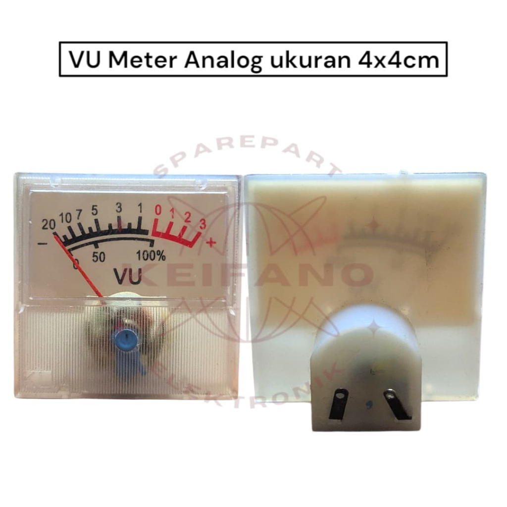 VU Volt Meter Analog ukuran 4x4cm Original