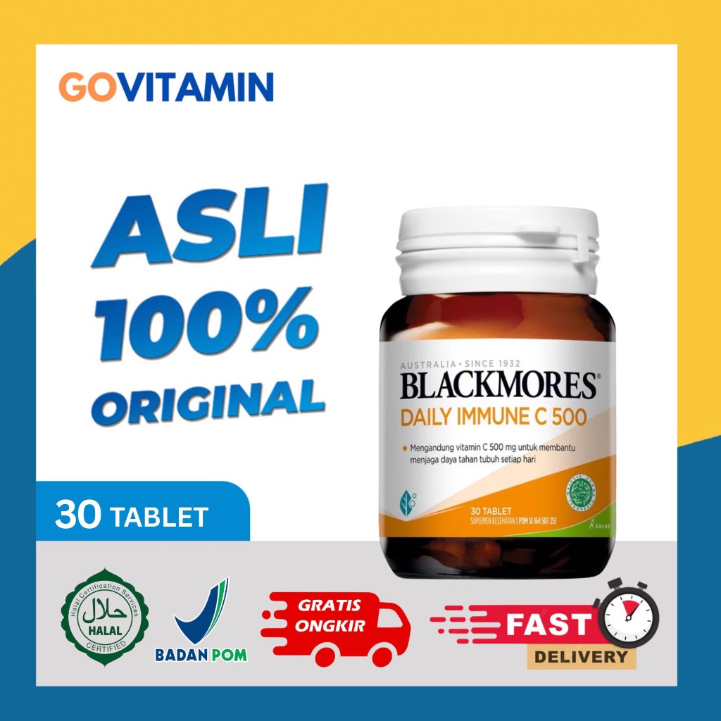 Blackmores Daily Immune Vitamin C 500 mg isi 30 tablet Vit C Suplemen Kalbe
