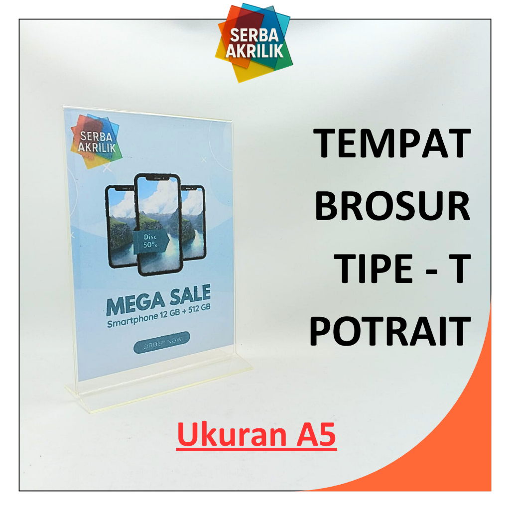 

Tempat Brosur Akrilik A5/ Tent Card Akrilik / Tent Holder Akrilik/ Akrilik Qrist Barcode/ Stand Akrilik