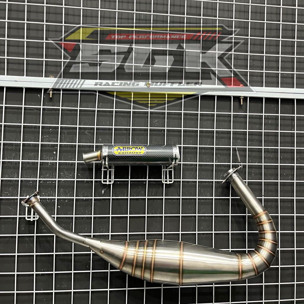 KNALPOT RX KING ARROW CARBON FULLSTAINLIS  PNP