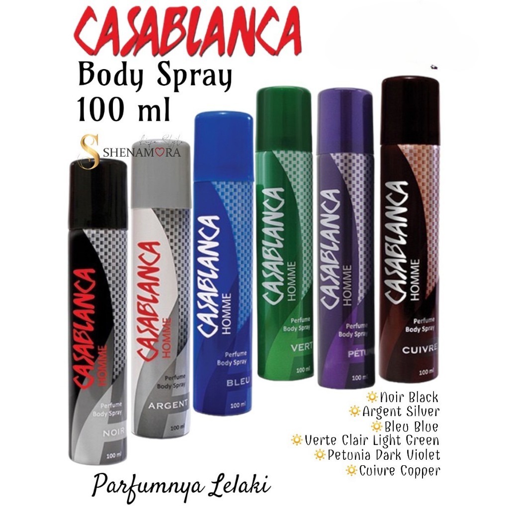 Casablanca Homme Body Deodorant Spray Pria 100 ml