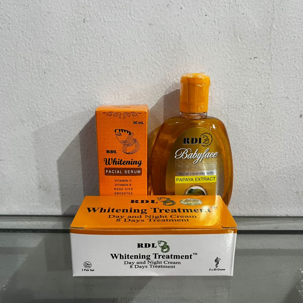 RDL Paket Glowing 5in1 Facial Cleanser / Cream / Serum/ Sabun Papaya Extract BPOM Ori