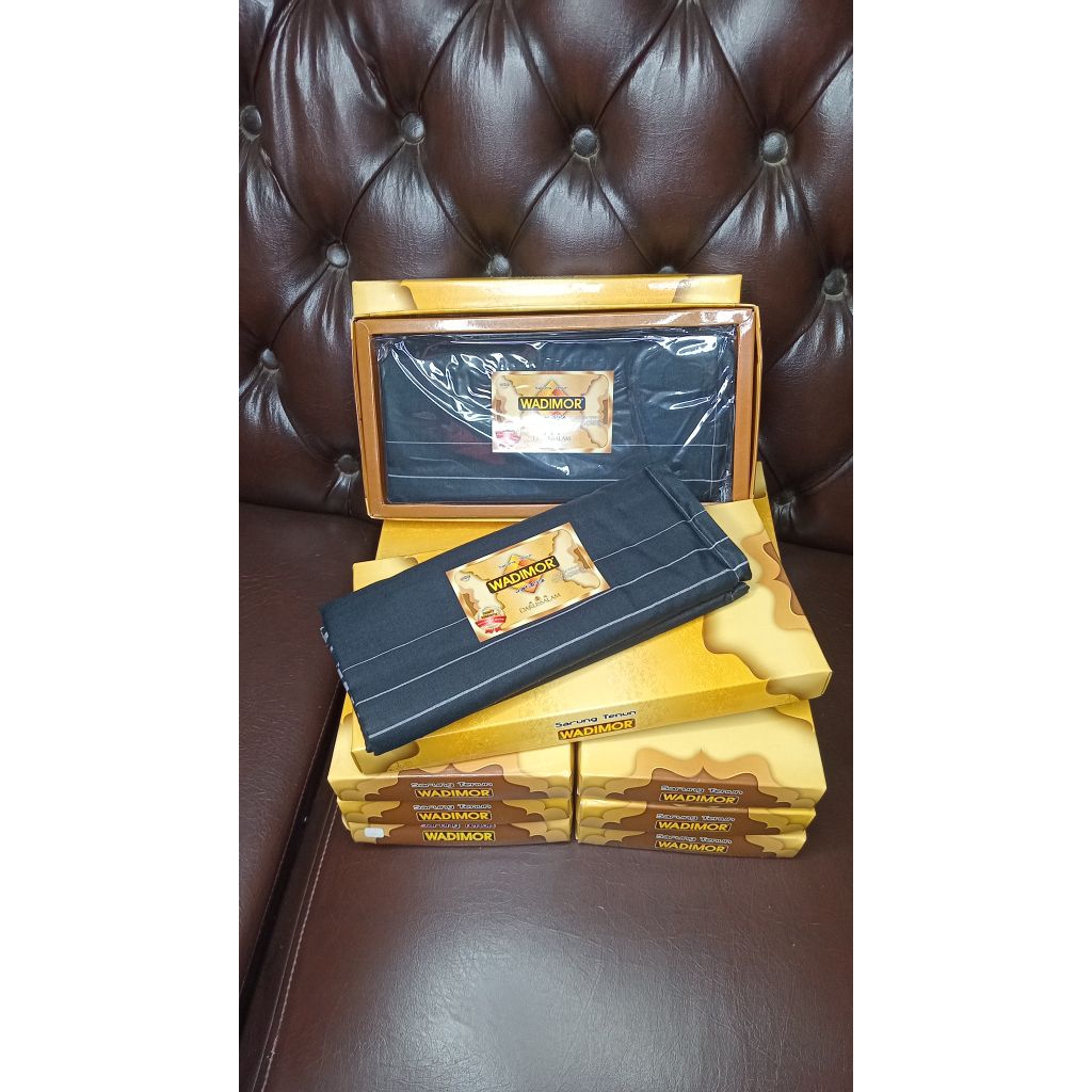 sarung wadimor hitam polos ori