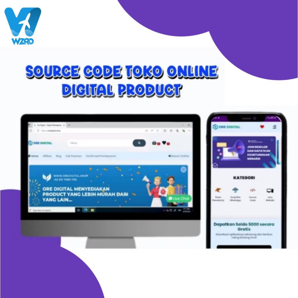 Source Code Toko Online Digital Product Support Payment Geteway Midtrans & Tripay