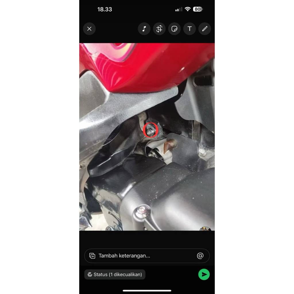 BAUT TITANIUM BREKET BOX FILTER MIO FINO SOUL HARGA 1 BAUT