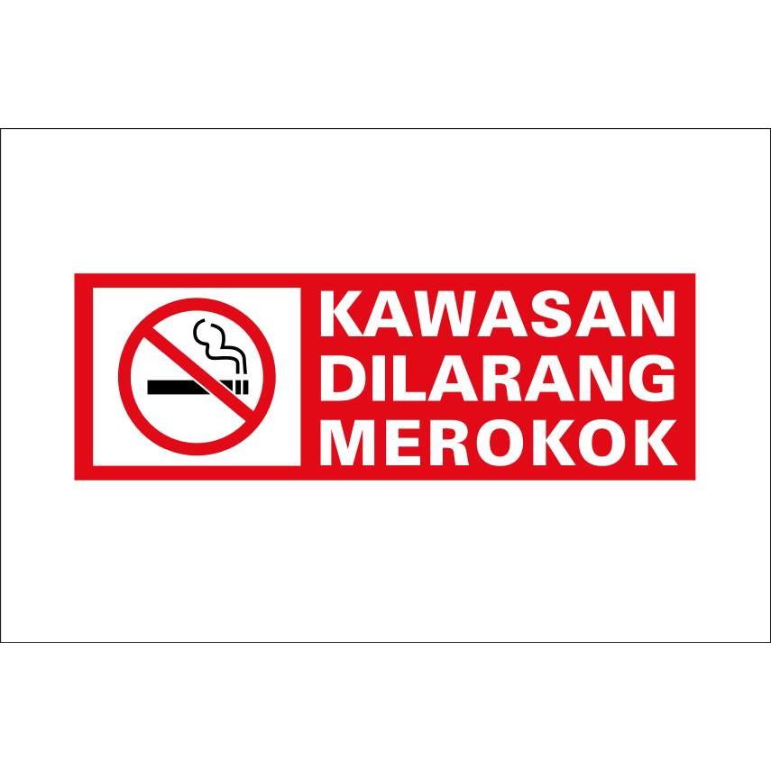 

STIKER VINYL DILARANG MEROKOK / NO SMOKING RAMBU PERINGATAN BAHAYA UK 30 X 10 CM- SIAP KIRIM