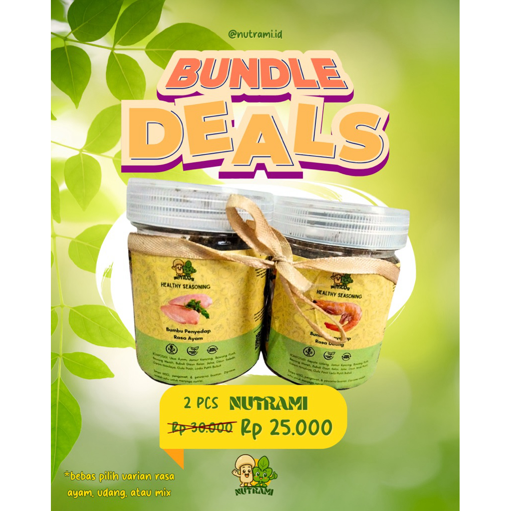 

NUTRAMI: Penyedap Rasa 100% Alami Berbahan Dasar Jamur Kancing dan Daun Kelor