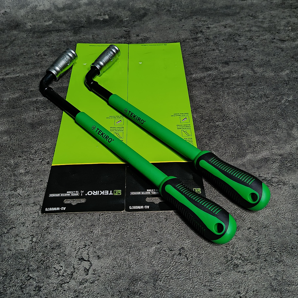 TEKIRO Kunci L Roda Tarik - Kunci Shock 19 - 21 Mm Gagang Karet / Kunci Roda Serbaguna Tekiro