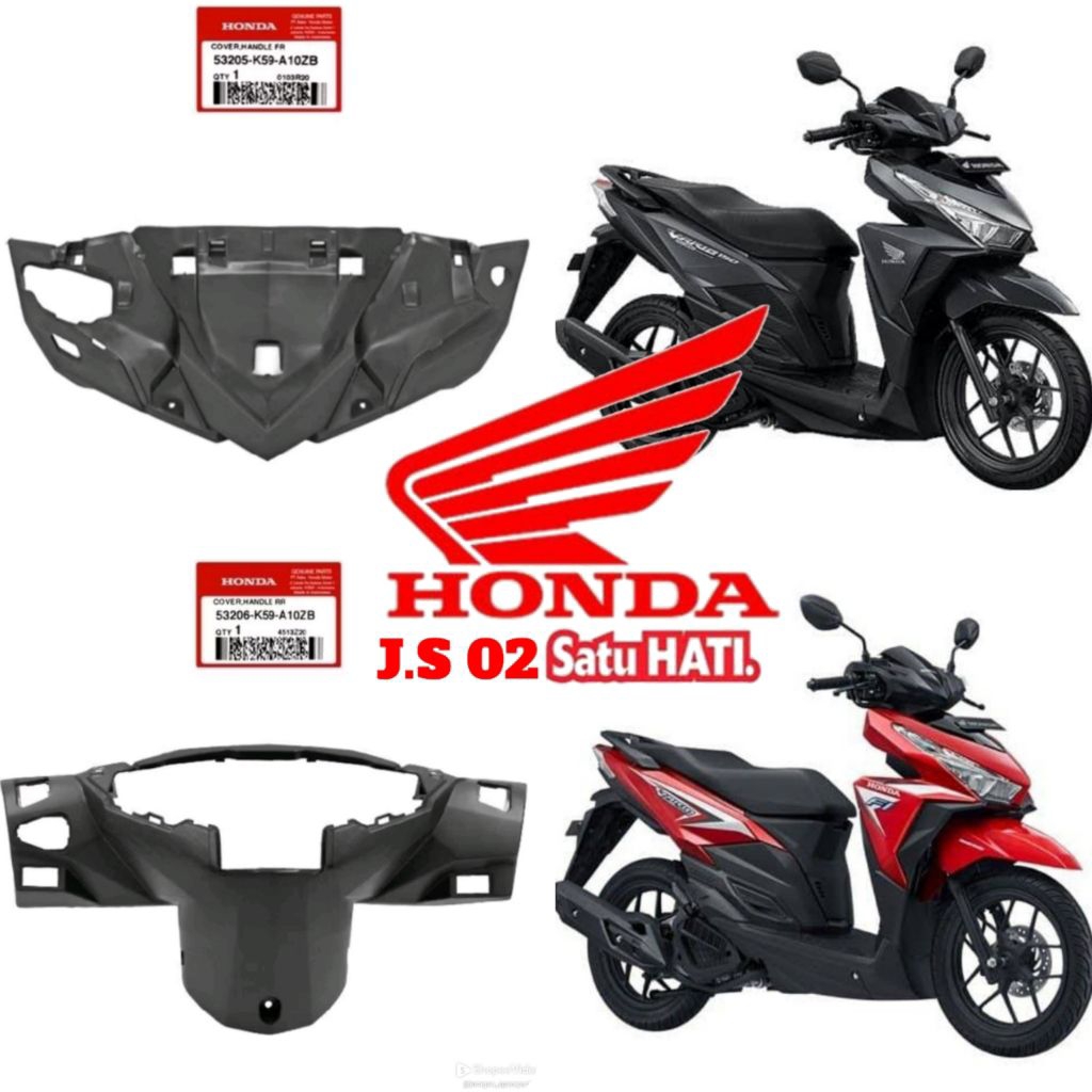 53205-K59-A10ZB 53206-K59-A10ZB Cover batok depan belakang Vario 125 150 led old ISS 2015 - 2017 ori
