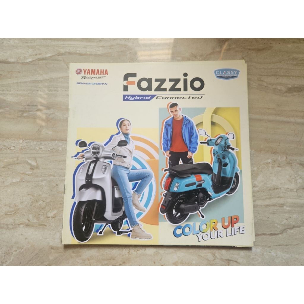 brosur katalog motor yamaha fazzio hybrid connected 2022 booklet buku