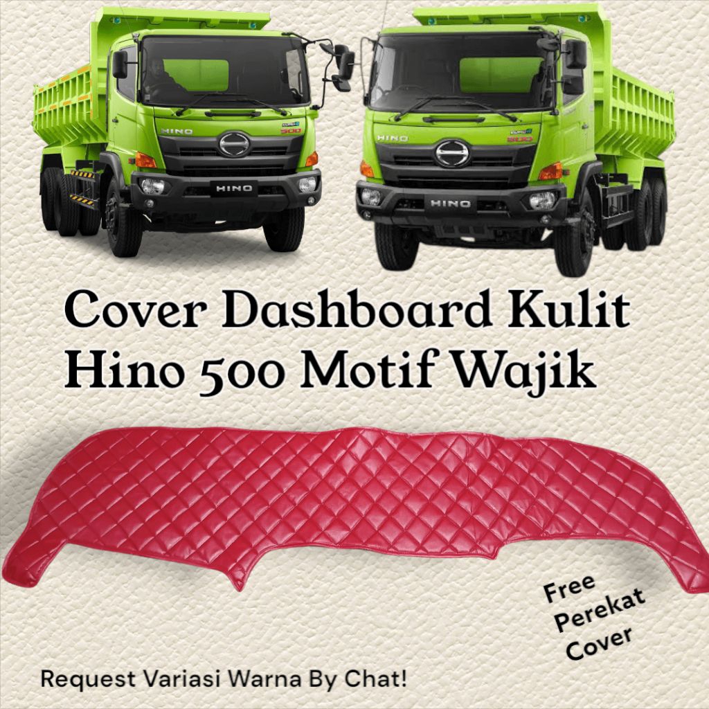 Cover Alas Dashboard Hino 500 Lohan Ranger Pelindung Dashboard Aksesoris Interior Motif Wajik