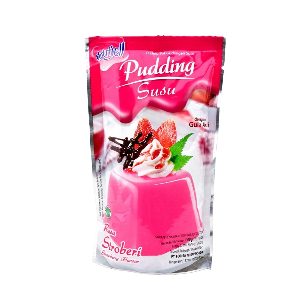 

Pudding Susu Strawberry Stroberi Nutrijell